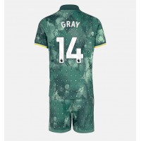 Maglia Calcio Tottenham Hotspur Archie Gray #14 Terza Divisa Bambino 2024-25 Manica Corta (+ pantaloncini)